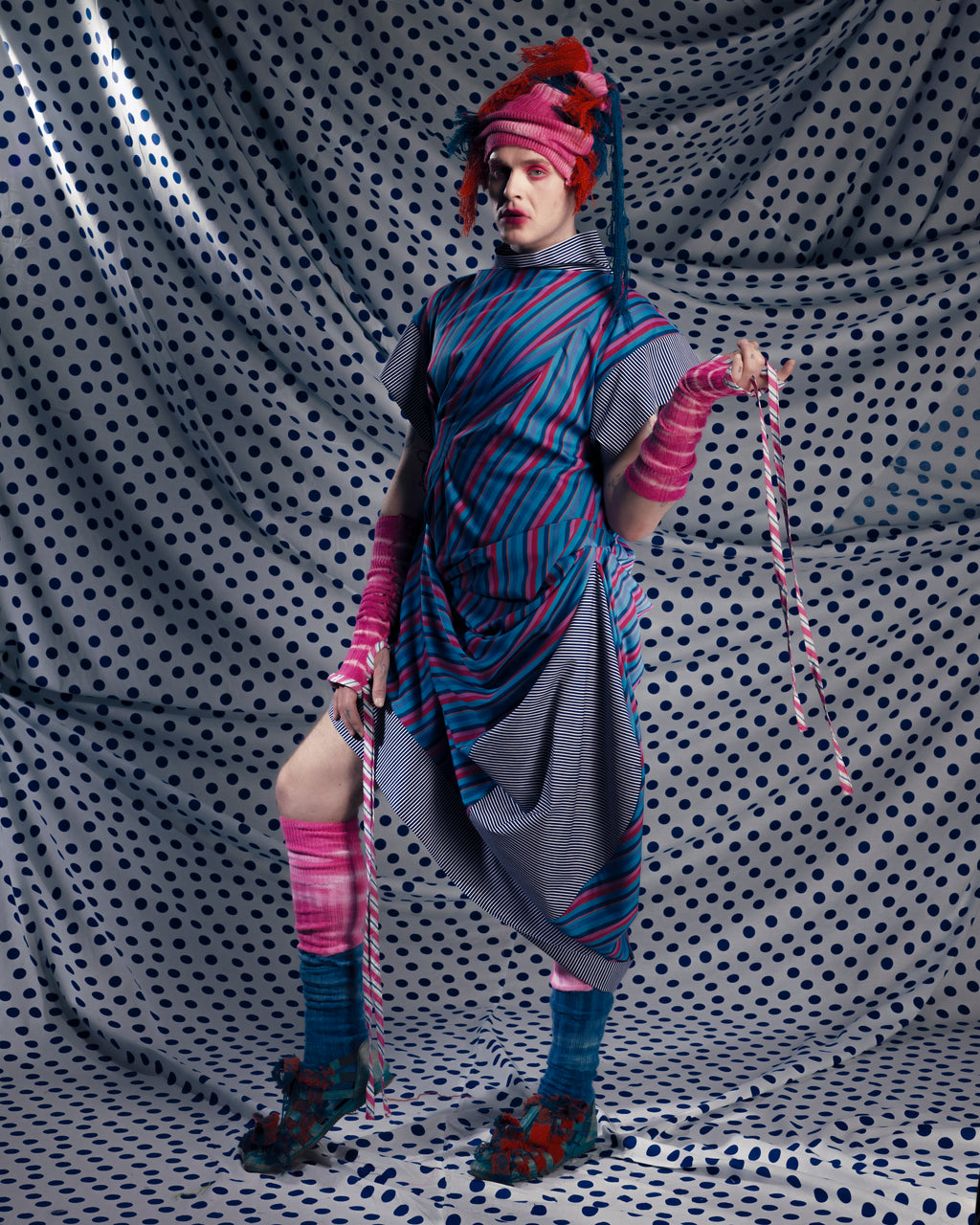 Kilty Sockies in Pink Tie Dye