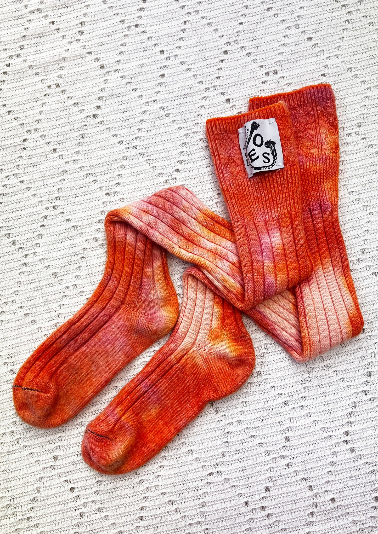 Kilty Sockies in Pink and Orange Tie Dye