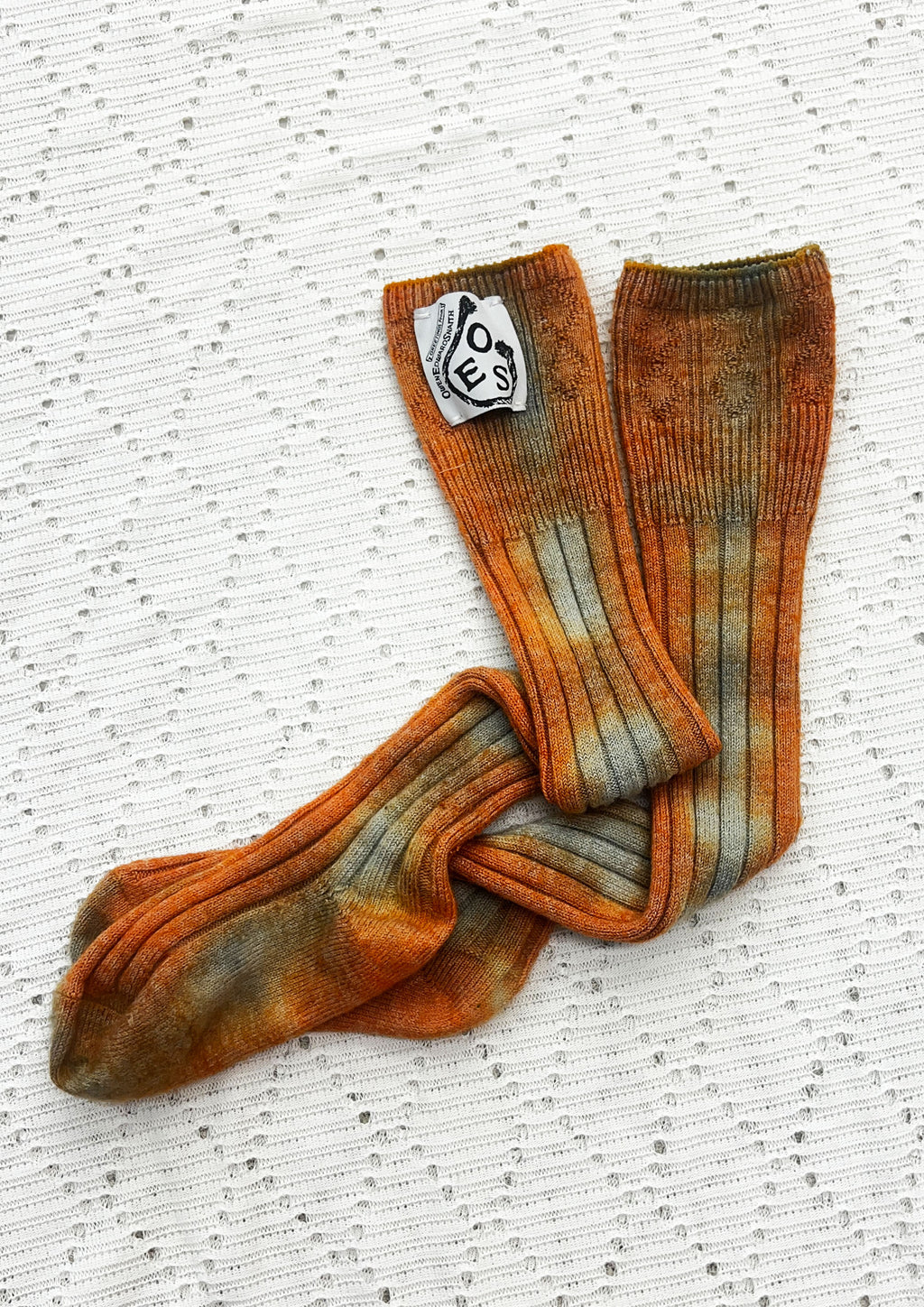 Kilty Sockies in Rust and Blue Tie Dye