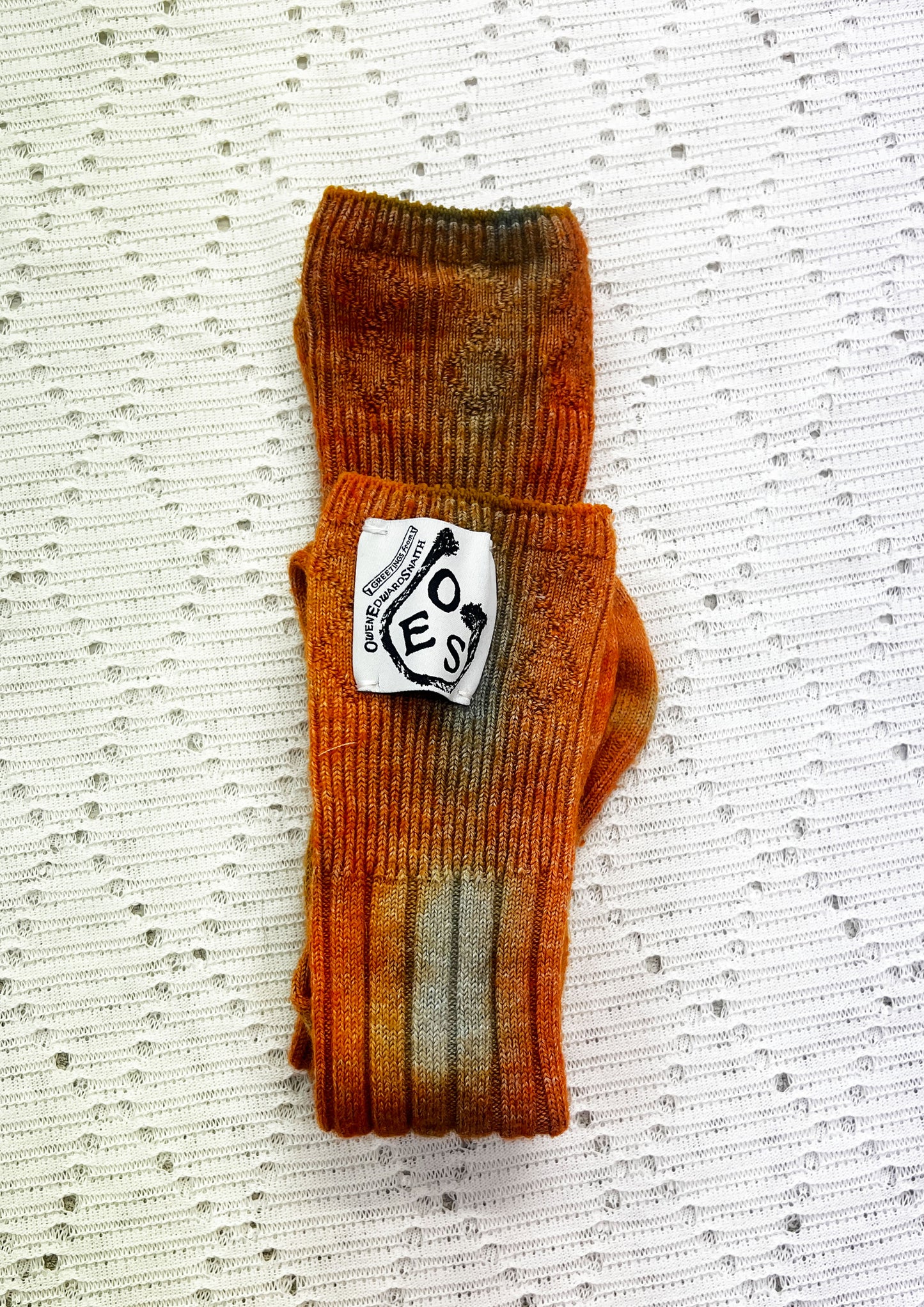 Kilty Sockies in Rust and Blue Tie Dye