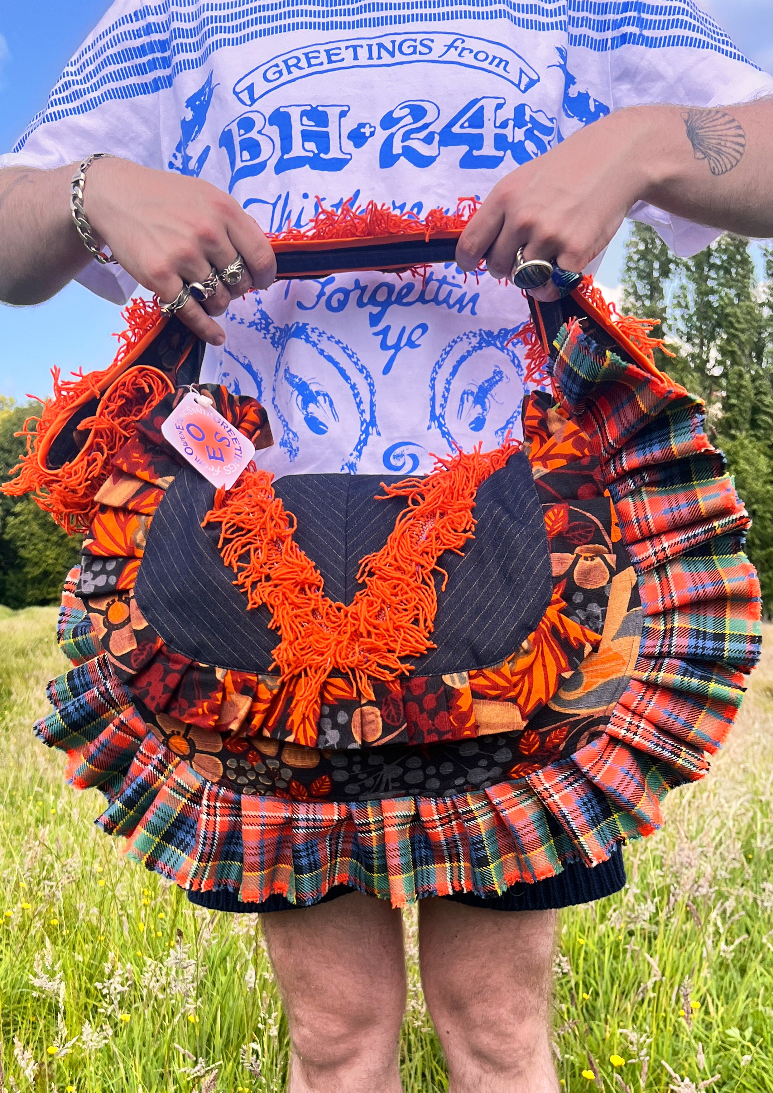 Flora Orange Sack Bag