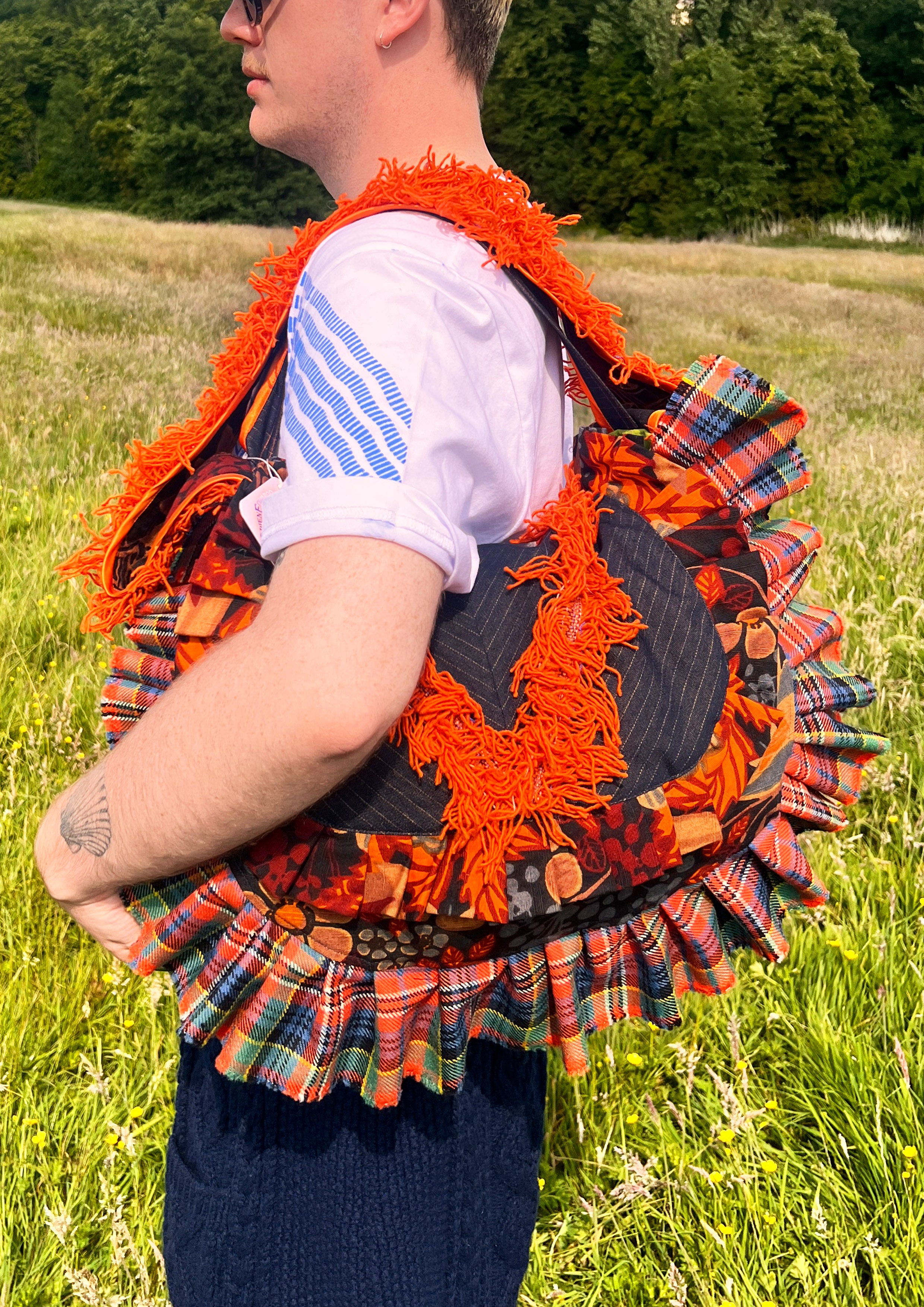 Flora Orange Sack Bag