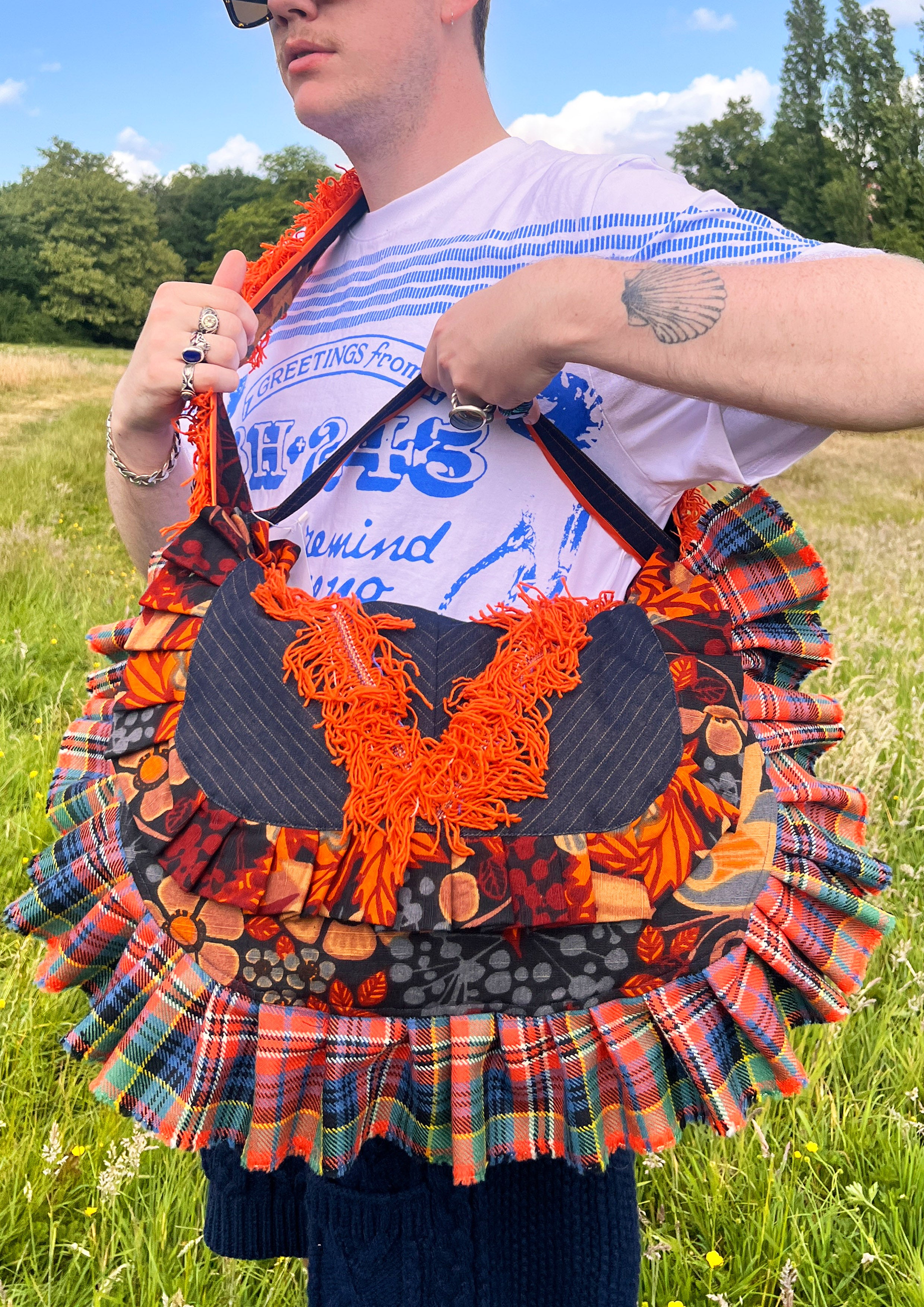 Flora Orange Sack Bag